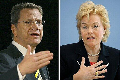 Gingen ohne Einigung auseinander: Westerwelle und Steinbach