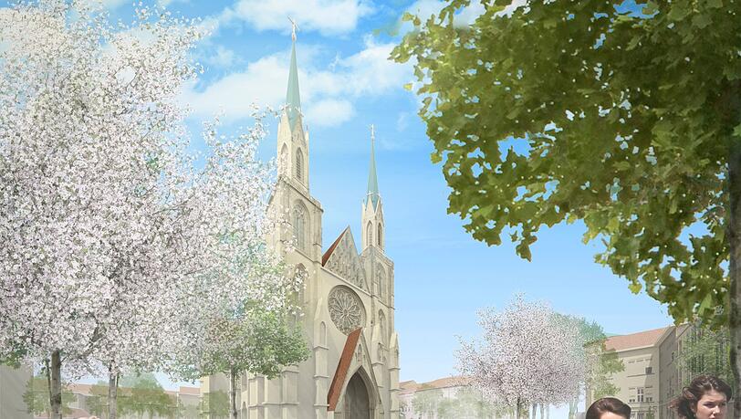 Bald ist er fertig: der St.-Pauls-Platz als idyllisches Ruhefleckerl. Bald ist er fertig: der St.-Pauls-Platz als idyllisches Ruhefleckerl.