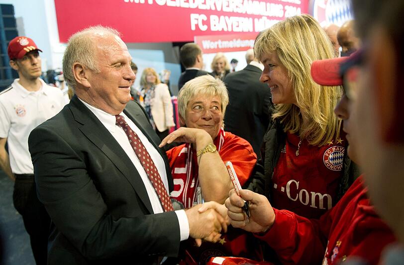 Uli Hoeneß am Freitagabend im Audi Dome.