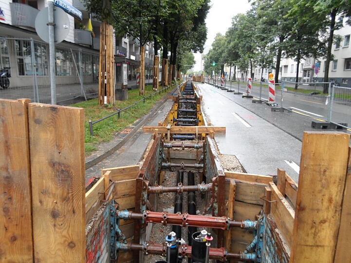 So wie hier an der Fernwärmebaustelle in Bogenhausen wird's auch im Lehel bald ausschauen.