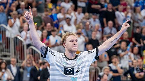 Beim 36:25-Sieg gegen den HBW Balingen-Weilstetten erzielte Eric Johansson neun Tore.