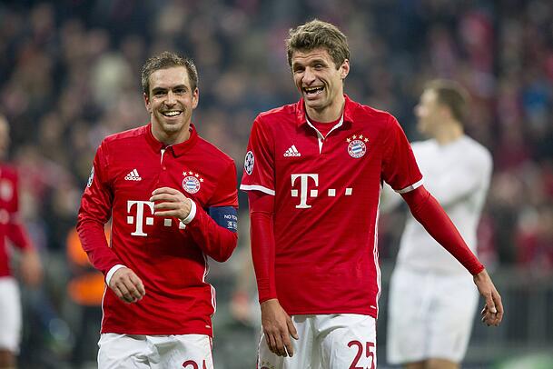 Bayern unter sich: Philipp Lahm und Thomas Müller. Bayern unter sich: Philipp Lahm und Thomas Müller.