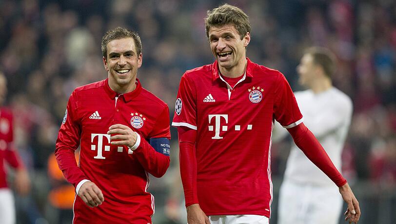 Bayern unter sich: Philipp Lahm und Thomas Müller. Bayern unter sich: Philipp Lahm und Thomas Müller.