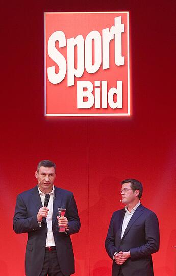 Vitali Klitschko bei seiner Dankesrede