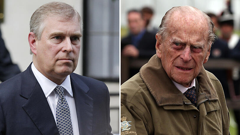 Prinz Andrew (l.) soll extra den weiten Weg zum royalen Landsitz in Sandringham auf sich genommen haben, um sich von seinem Vater Prinz Philip eine Standpauke abzuholen.