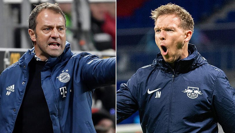 Das Duell um die Macht: Ein zukunftsweisendes Aufeinandertreffen &ndash; auch für die Trainer Hansi Flick (54) und Leipzigs Julian Nagelsmann (32).