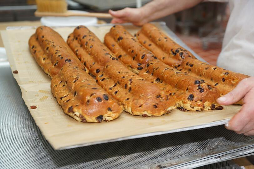 Ein original Christstollen &ndash; schaut doch gut aus, oder?