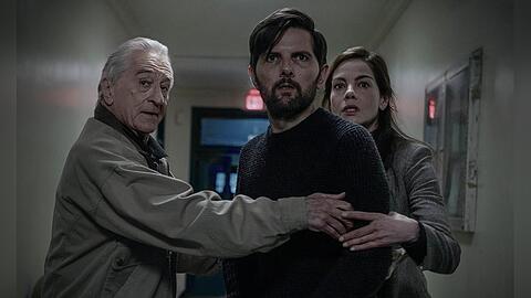 Robert De Niro, Adam Scott und Michelle Monaghan in "The Whisper Man".