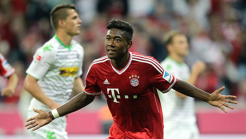 Verwandelte nach Müllers Fehlschuss: David Alaba macht beim Heimspielauftakt gegen Gladbach mit dem 3:1 den Deckel drauf. Verwandelte nach Müllers Fehlschuss: David Alaba macht beim Heimspielauftakt gegen Gladbach mit dem 3:1 den Deckel drauf.