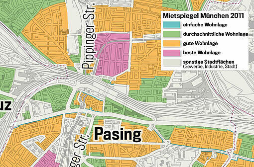Zahlen Sie zu viel Miete? Klicken Sie durch die verschiedenen Viertel, und checken, in welcher Lage Sie wohnen.