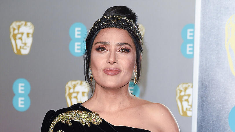 Salma Hayek bei den BAFTA Film Awards 2019 in der Royal Albert Hall, London.