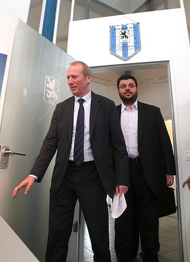 Bilder vom 1860-Gipfel mit Investor Hasan Ismaik und dem neuen Löwen-Präsidenten Hep Monatzeder