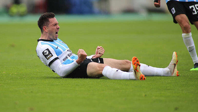 Mit dem Doppelpack gegen Havelse nun Toptorjäger der 3. Liga: Marcel Bär.