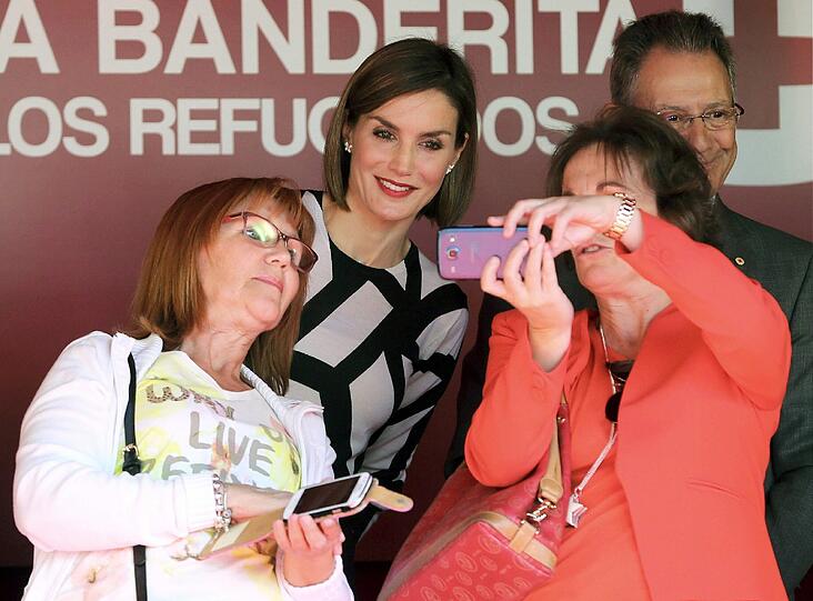 Königin Letizia von Spanien bei einer Spendenveranstaltung für Flüchtlinge in Madrid.