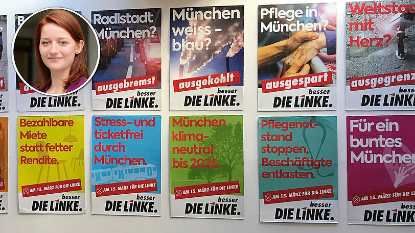 &bdquo;ausge...&ldquo;: Mit diesen Plakaten will die Linke punkten.