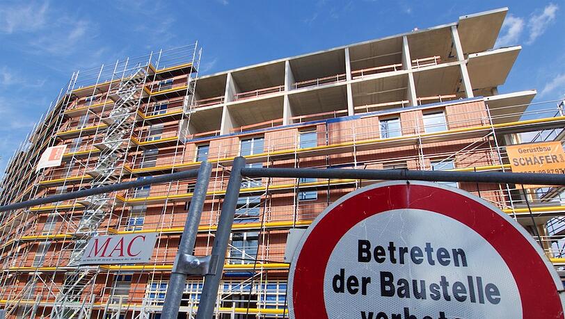 Eine Baustelle in München – die Baukosten sind massiv gestiegen. (Archivbild)