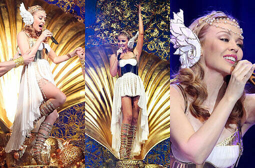 Atemberaubende Bühnenshow in Hamburg: Kylie Minogue trat als sexy Aphrodite auf. Die Bilder vom heißen Auftritt.