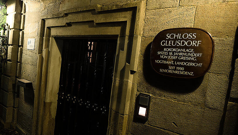 Der Eingang zur Seniorenresidenz Schloss Gleusdorf Der Eingang zur Seniorenresidenz Schloss Gleusdorf