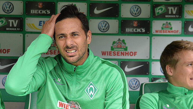 Derzeit nur Bankdrücker: Claudio Pizarro Derzeit nur Bankdrücker: Claudio Pizarro