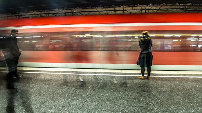Die S-Bahnstation Hauptbahnhof.