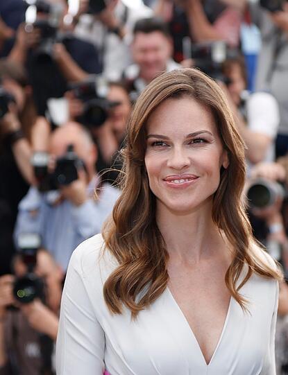 US-Schauspielerin Hilary Swank bei den 67. Filmfestspielen in Cannes beim Fototermin für den Film "The Homesman".
