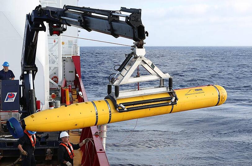 Der erste Einsatz des unbemannten U-Boots "Bluefin 21" bei der Suche nach Flug MH370 dauerte sechs Stunden.