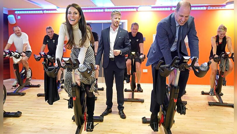 William und Kate messen sich gerne sportlich - so auch bei einem Termin in Wales.