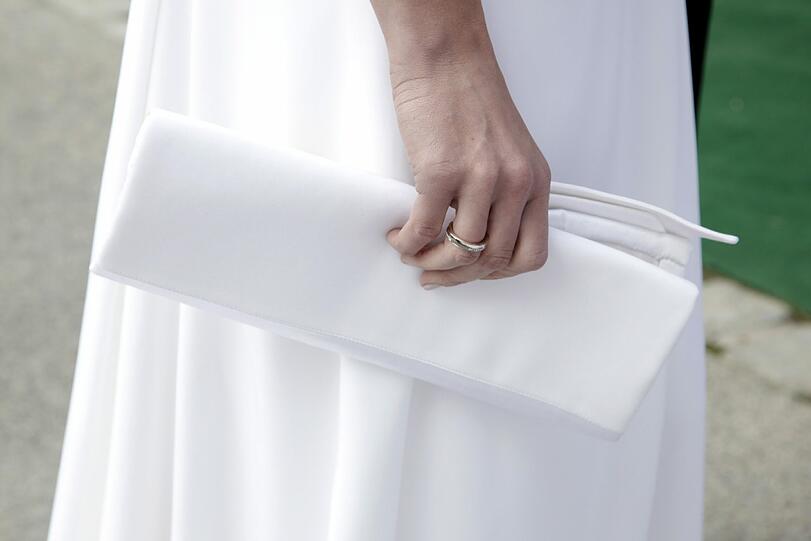 Die Braut-Tasche von Maria Riesch.