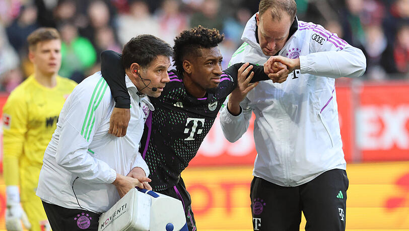 Verletzte sich gegen den FCA am linken Knie: Kingsley Coman.