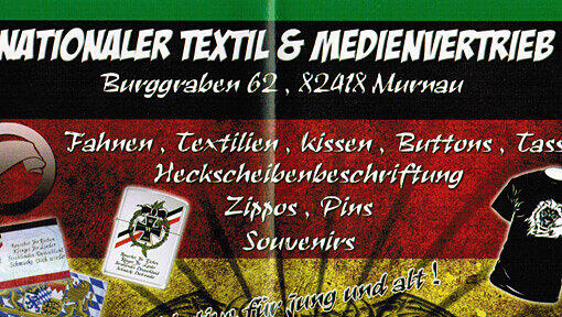 Die Anzeige des „Nationalen Textil- & Medienvertriebs“. Die Anzeige des „Nationalen Textil- & Medienvertriebs“.