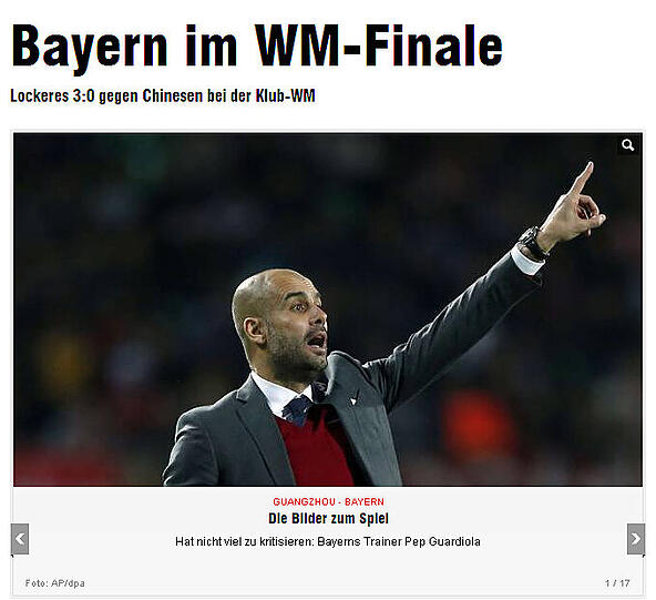 Dass die Bayern locker ins Finale marschiert sind, meint auch die Bild.