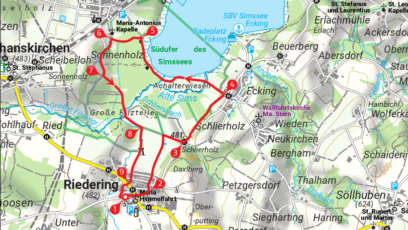 Tour Riedering - Simssee Tour Riedering - Simssee