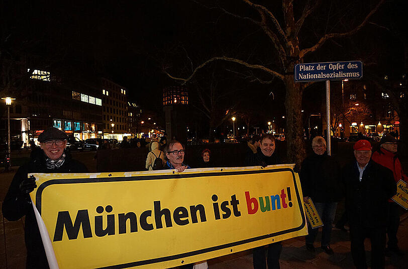 München ist bunt am Platz der Opfer des Nationalsozialismus.