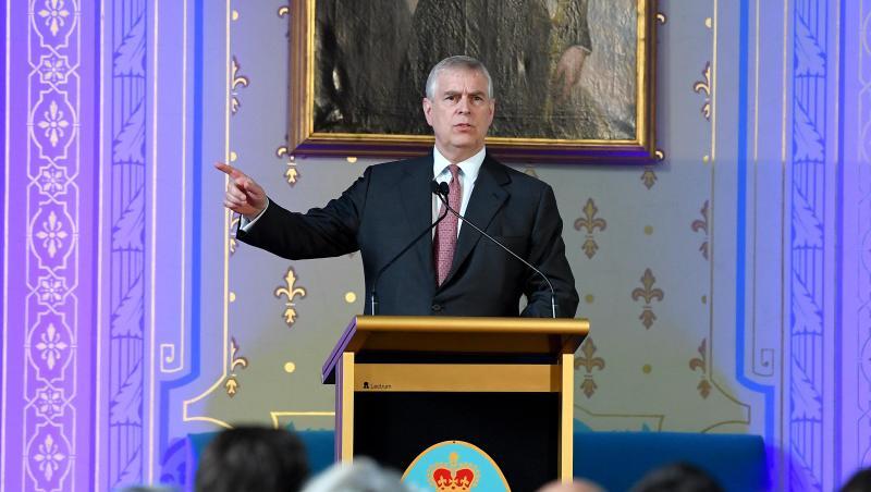 Prinz Andrew spricht auf einer Veranstaltung seiner "Pitch@Palace"-Initiative.