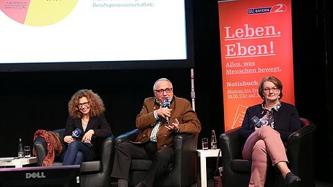 Wie artgerecht ist München? Darüber diskutiert das Podium im Weltsalon am Dienstagabend. Moderatorin ist Sibylle Giel vom BR (l.).