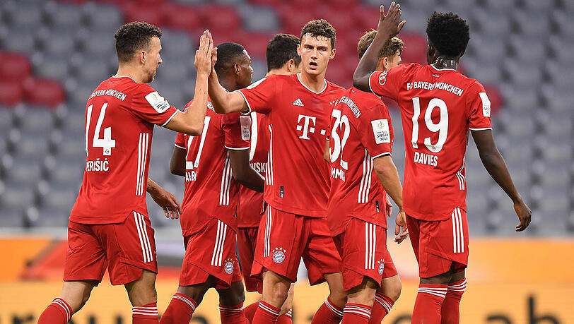 Der FC Bayern steht nach dem Sieg über Eintracht Frankfurt im Pokal-Finale. Der FC Bayern steht nach dem Sieg über Eintracht Frankfurt im Pokal-Finale.