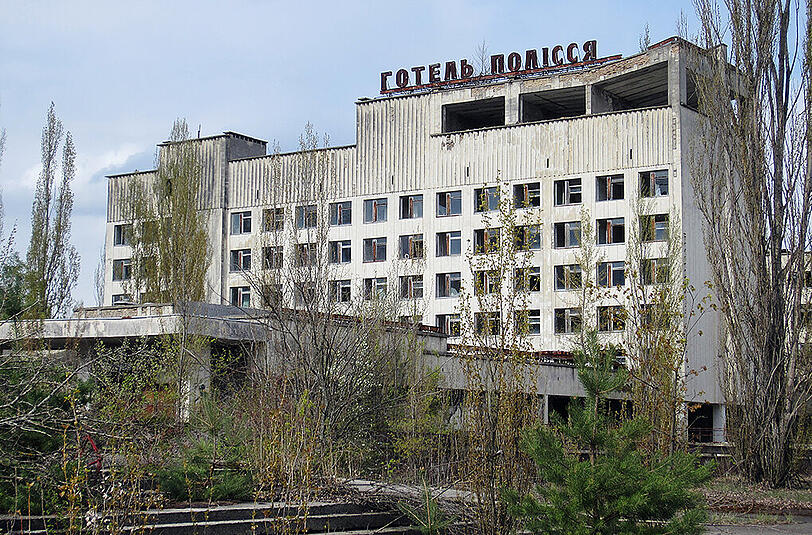 Das Hotel "Polissja" - das einstmals beste Haus am Platz.