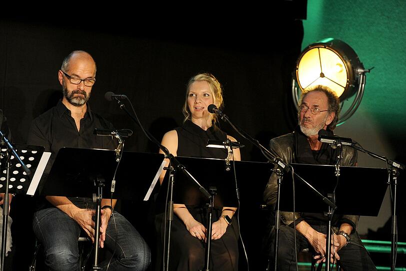 Christoph Maria Herbst, Arlett Drexler und Hugo Egon Balder