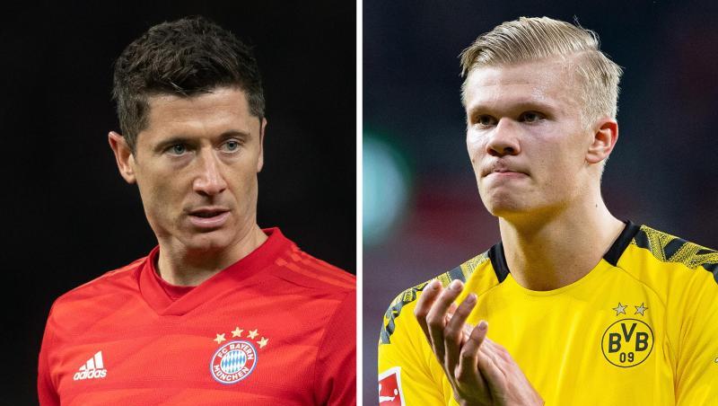 Robert Lewandowski (l) und Erling Haaland befinden sich derzeit in Topform.