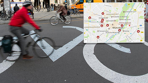 Fahrradfahren in München: Das sind die gefährlichsten Stellen
