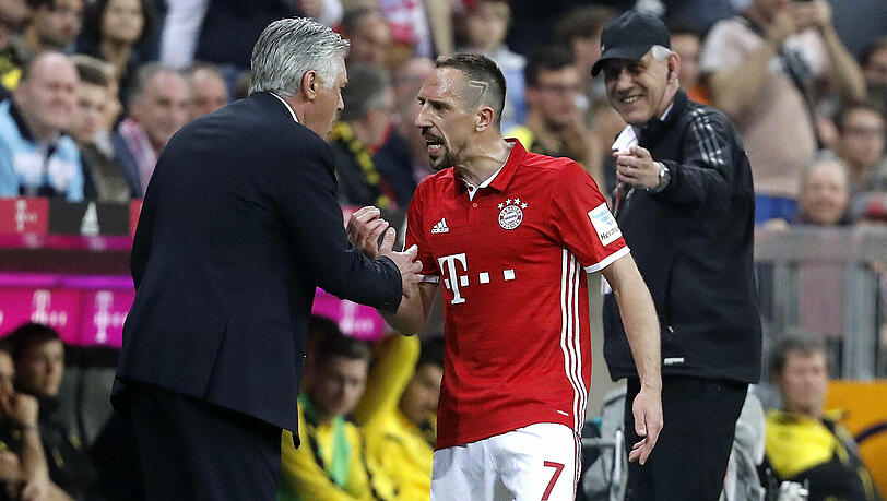Wie steht es um das Verhältnis zwischen Trainer Ancelotti und seinem Star Ribéry? Wie steht es um das Verhältnis zwischen Trainer Ancelotti und seinem Star Ribéry?