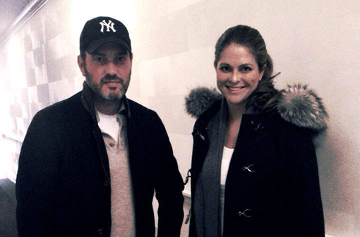 Die stolzen Eltern, Prinzessin Madeleine von Schweden und Chris O'Neill in der New Yorker Klinik.