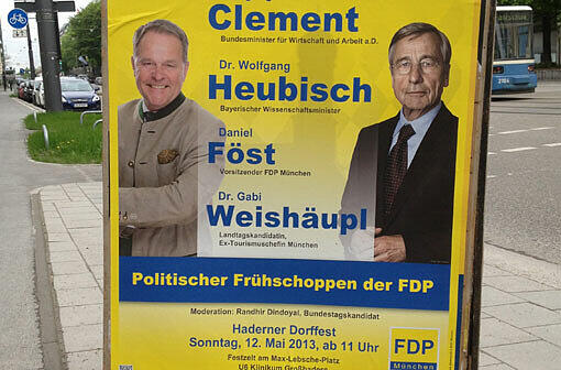 Der Ex-Sozi Wolfgang Clement unterstützt die Münchner FDP