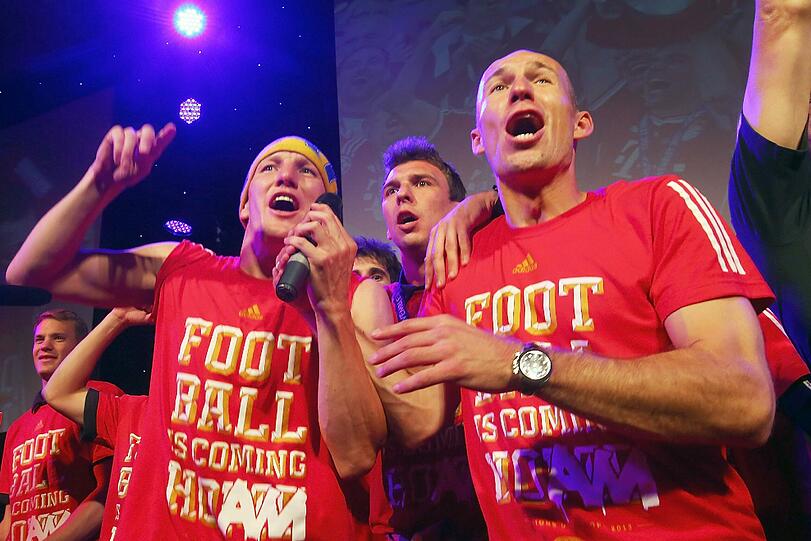 So sehen Sieger aus! Die Helden von London feiern den Champions League-Sieg 2013.