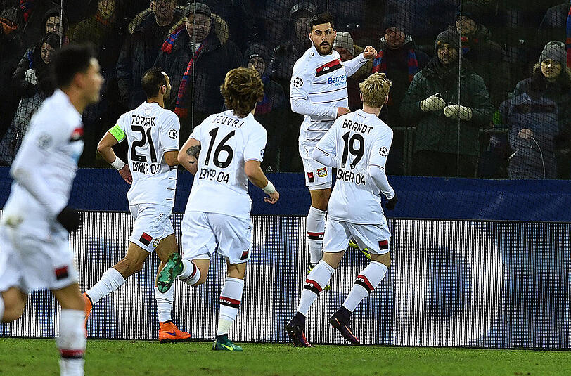 Jubel zur Führung: Kevin Volland schoss sein erstes Tor in der Champions League.