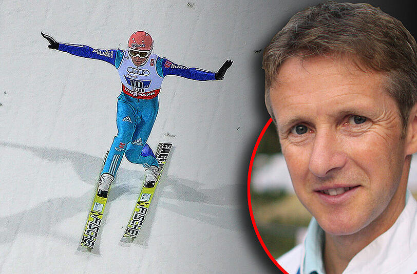 Ex-Skisprung-Star Jens Weißflog (r) über Vize-Weltmeister Severin Freund.