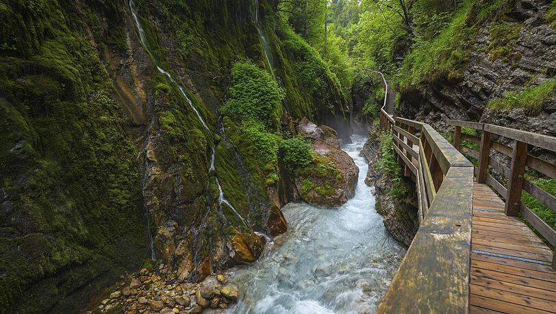 Die Wimbachklamm in Ramsau im Berchtesgadener Land. Die Wimbachklamm in Ramsau im Berchtesgadener Land.