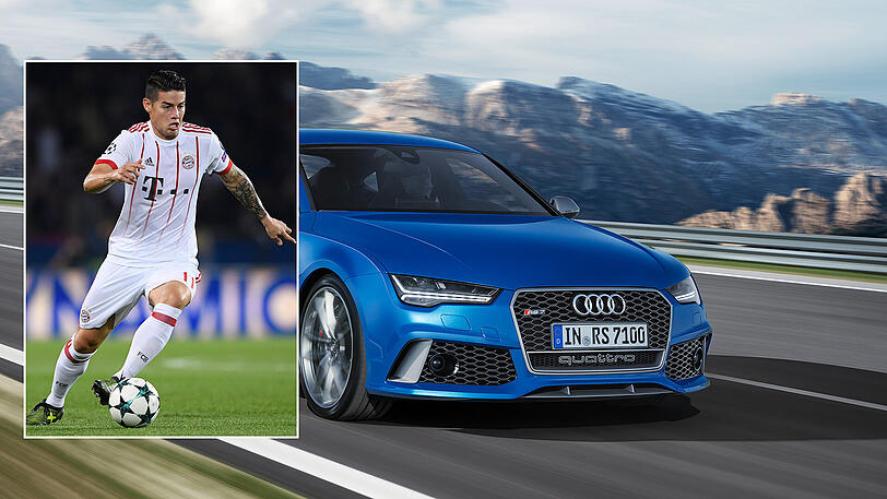 James Rodríguez: RS 7 Sportback (Daytonagrau Matteffekt).