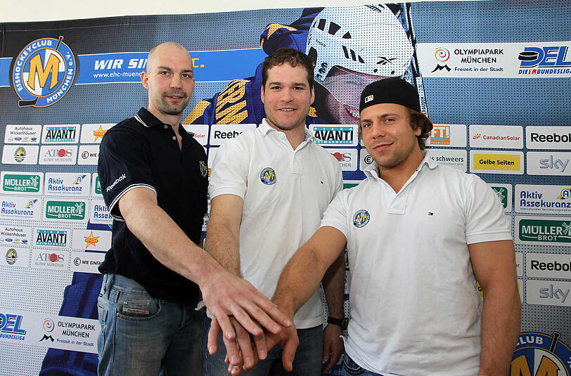 Weiter beim EHC: Johan Ejdepalm, Eric Schneider und Martin Schymainski.
