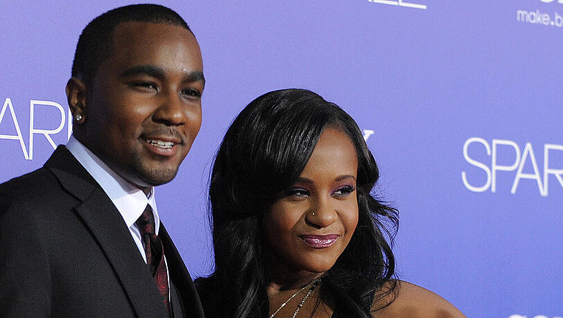 Gute Zeiten: Bobbi Kristina Brown und ihr Ehemann Nick Gordon bei einer Premiere in Los Angeles Gute Zeiten: Bobbi Kristina Brown und ihr Ehemann Nick Gordon bei einer Premiere in Los Angeles